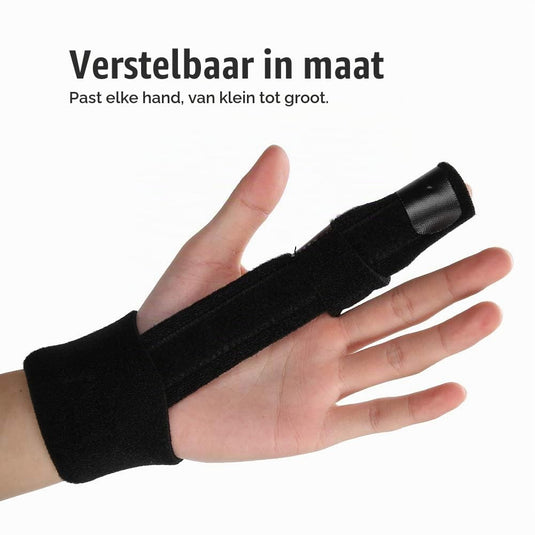 Verstelbare vingerspalken 2 stuks met metalen versteviging en klittenbandsluiting – vingerbrace – vingerondersteuning - happygetfit.com