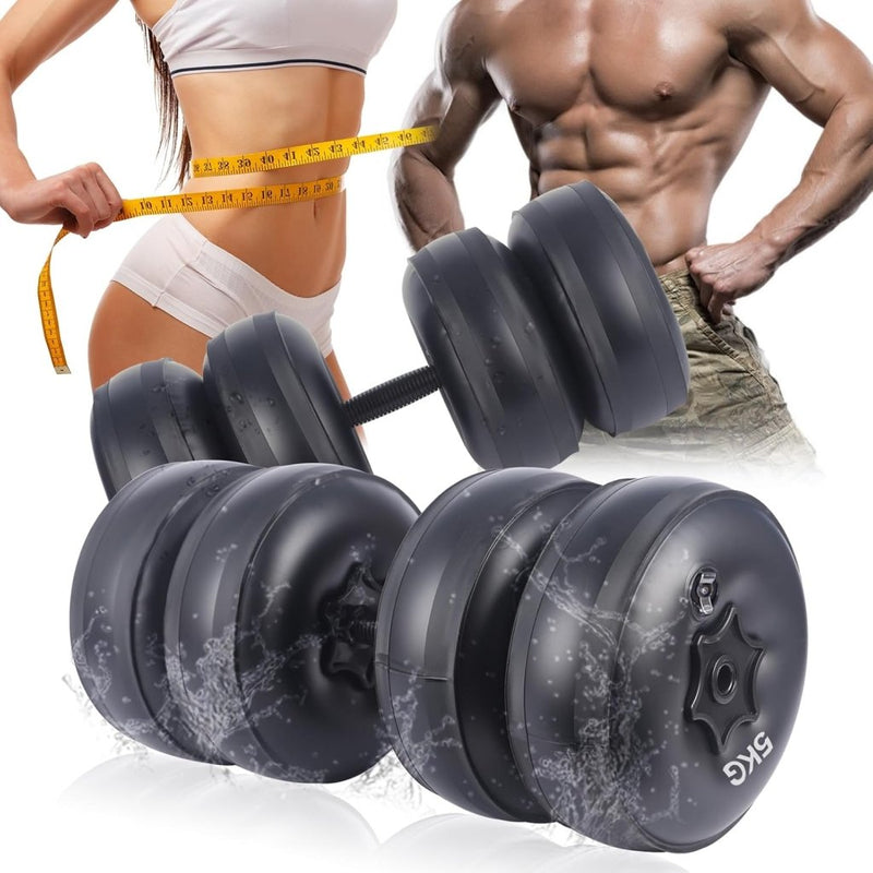 Load image into Gallery viewer, Verstelbare water dumbbells set 2-in-1 zwart - happygetfit.com
