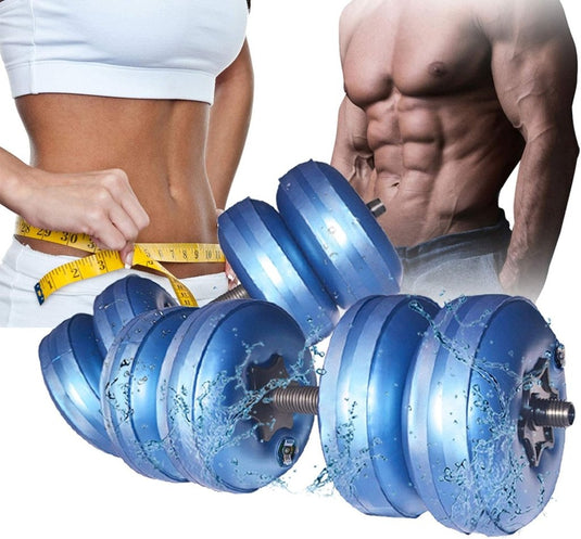 Verstelbare water dumbbells set 2-in-1 zwart - happygetfit.com