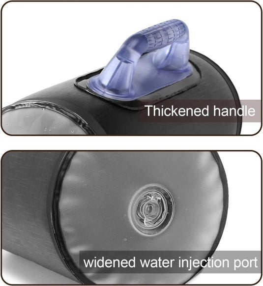 Verstelbare waterhalters set tot 10 kg zwart - happygetfit.com
