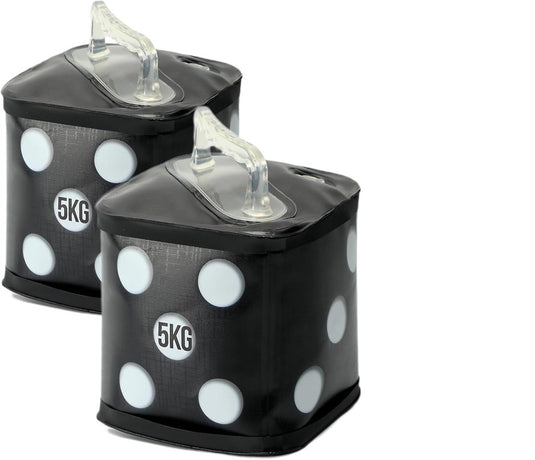 Verstelbare waterhalters set tot 10 kg zwart - happygetfit.com