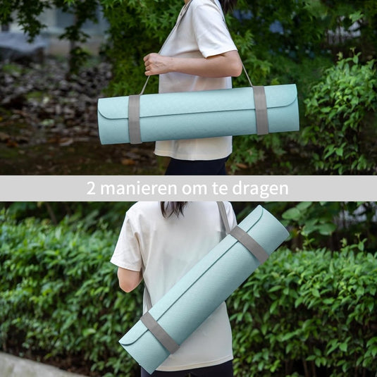 Verstelbare yogamat draagriem met klittenbandsluiting - happygetfit.com