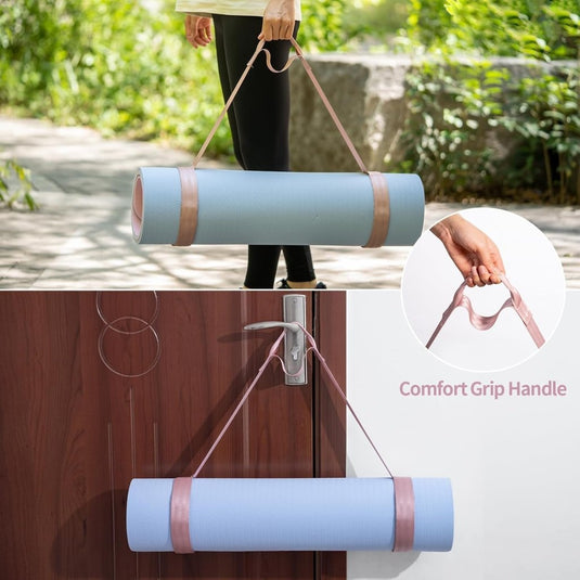 Verstelbare yogamat draagriem met klittenbandsluiting - happygetfit.com