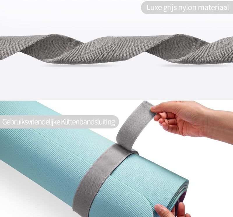 Laad afbeelding in Galerijviewer, Verstelbare yogamat draagriem met klittenbandsluiting - happygetfit.com
