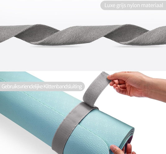 Verstelbare yogamat draagriem met klittenbandsluiting - happygetfit.com
