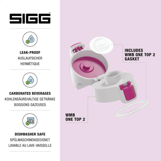 Vervangende drinkfles dop met lekvrije sluiting en siliconen afdichting – flesdop – drinkfles accessoire - happygetfit.com