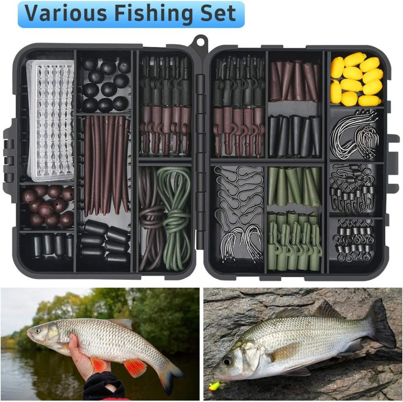 Load image into Gallery viewer, Vicloon 272 Stucks Stkvishaken Kit, Hengelaccessoireset, Jighaken, Bullet Bass Gooien Zinken Gewichten, Verschillende Vissen Wervels, Zinken Slides, Vislijn Kralen enz - happygetfit.com
