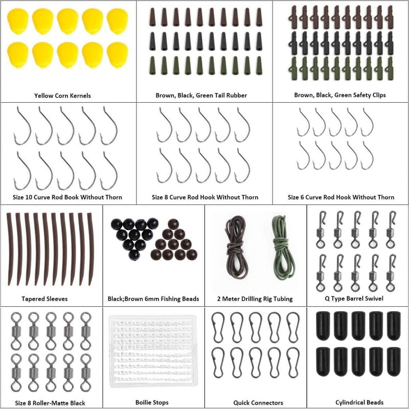 Load image into Gallery viewer, Vicloon 272 Stucks Stkvishaken Kit, Hengelaccessoireset, Jighaken, Bullet Bass Gooien Zinken Gewichten, Verschillende Vissen Wervels, Zinken Slides, Vislijn Kralen enz - happygetfit.com
