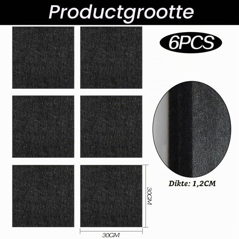 Laad afbeelding in Galerijviewer, Vilten dartbord achterwand 6 stuks 30 x 30 cm met zelfklevende beschermpanelen – dartwandtegels – dartbordbescherming - happygetfit.com
