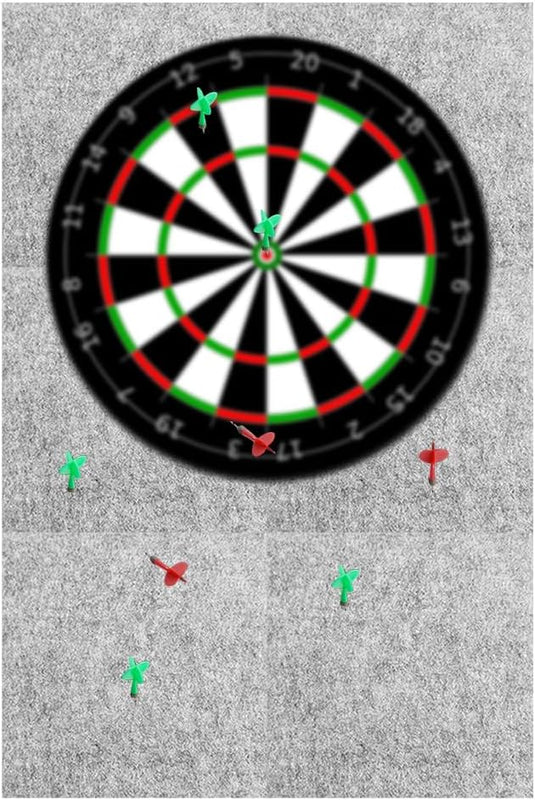 Vilten dartbord beschermpanelen 6 stuks 30 x 30 cm met zelfklevende achterkant – dartwandafwerking – dartbeschermtegels - happygetfit.com