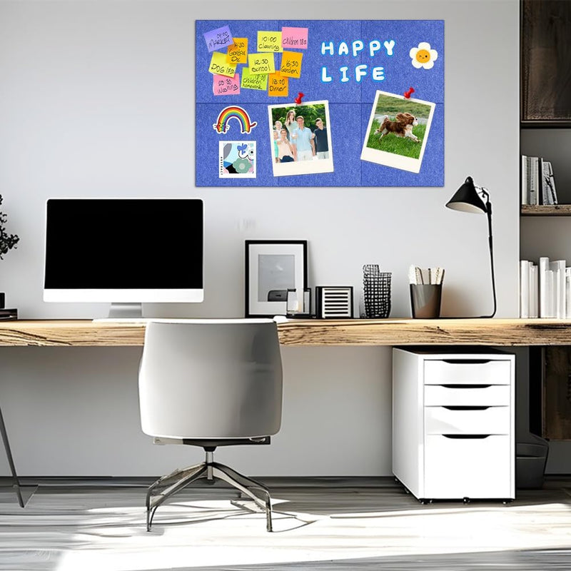 Load image in Gallery Viewer, Vilten dartbord beschermpanelen 6 stuks 30 x 30 cm met zelfklevende achterkant – dartwandafwerking – dartbeschermtegels - happygetfit.com
