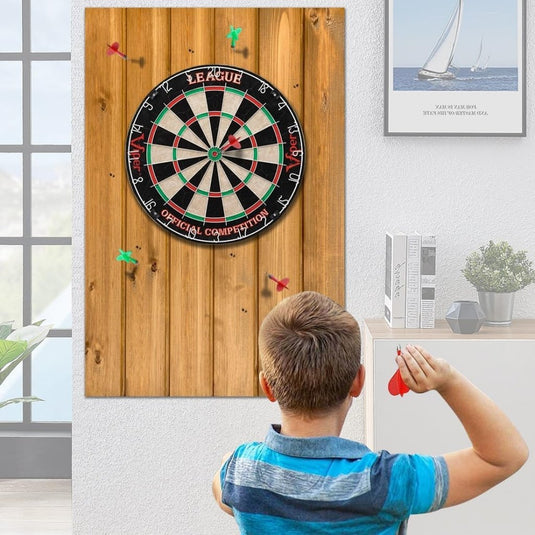 Vilten dartbord beschermpanelen 6 stuks 30 x 30 cm met zelfklevende achterkant – dartwandafwerking – dartbeschermtegels - happygetfit.com