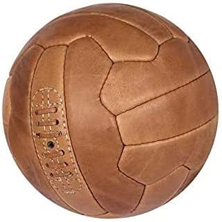 Laad afbeelding in Galerijviewer, Vintage voetbal antiek lederen voetbal maat 5 - happygetfit.com
