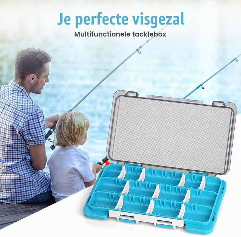 Załaduj obraz w przeglądarce galerii, Visgerei opbergdozen 2 stuks 17,5 x 10,5 cm met verstelbare vakverdeling – tacklebox – kunstaas organizer - happygetfit.com
