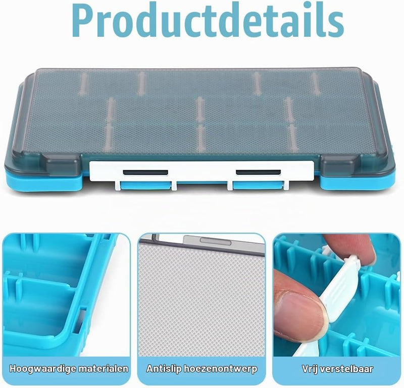 Załaduj obraz w przeglądarce galerii, Visgerei opbergdozen 2 stuks 17,5 x 10,5 cm met verstelbare vakverdeling – tacklebox – kunstaas organizer - happygetfit.com
