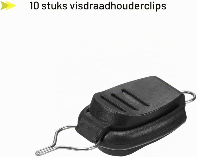 Carica l’immagine nel visualizzatore della galleria, Vislijnhouders 10 stuks voor baitcasting molens zwart – lijnclips – vislijn stoppers – hengelsport onderdelen - happygetfit.com
