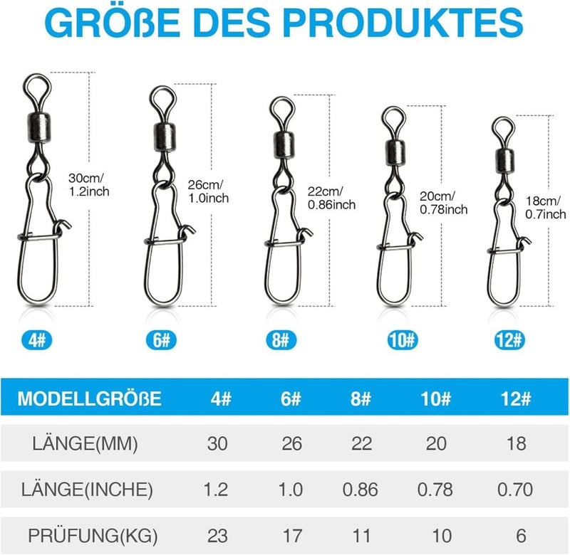 Load image into Gallery viewer, Viswervels met karabijnhaak set van 200 stuks - happygetfit.com
