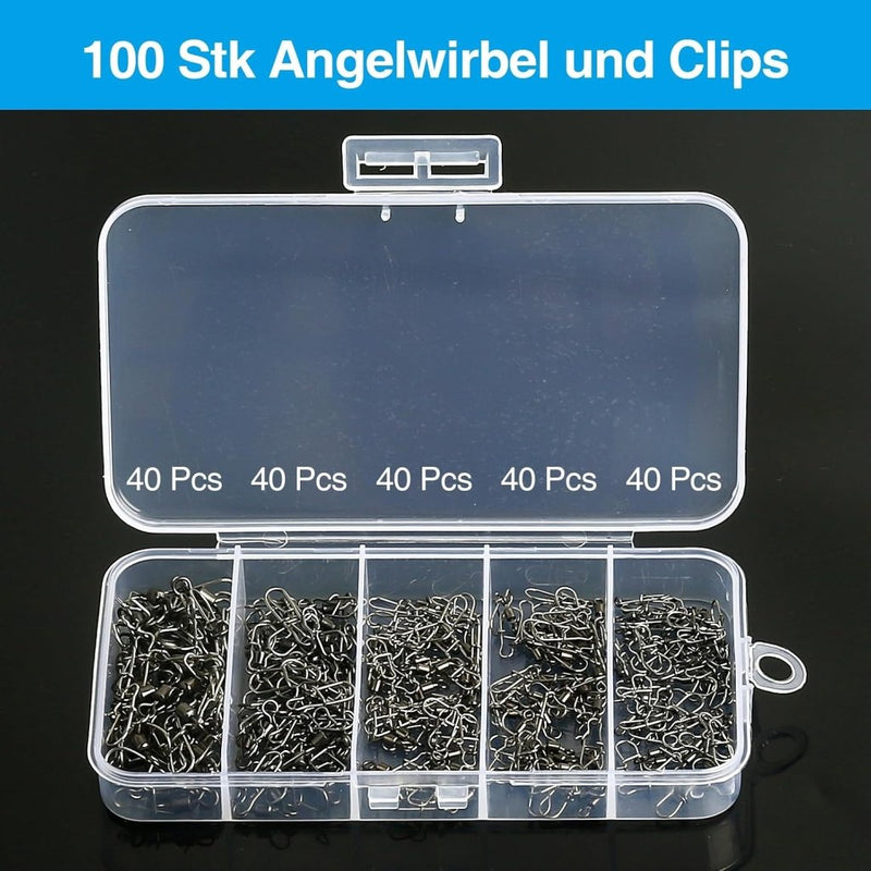 Load image into Gallery viewer, Viswervels met karabijnhaak set van 200 stuks - happygetfit.com
