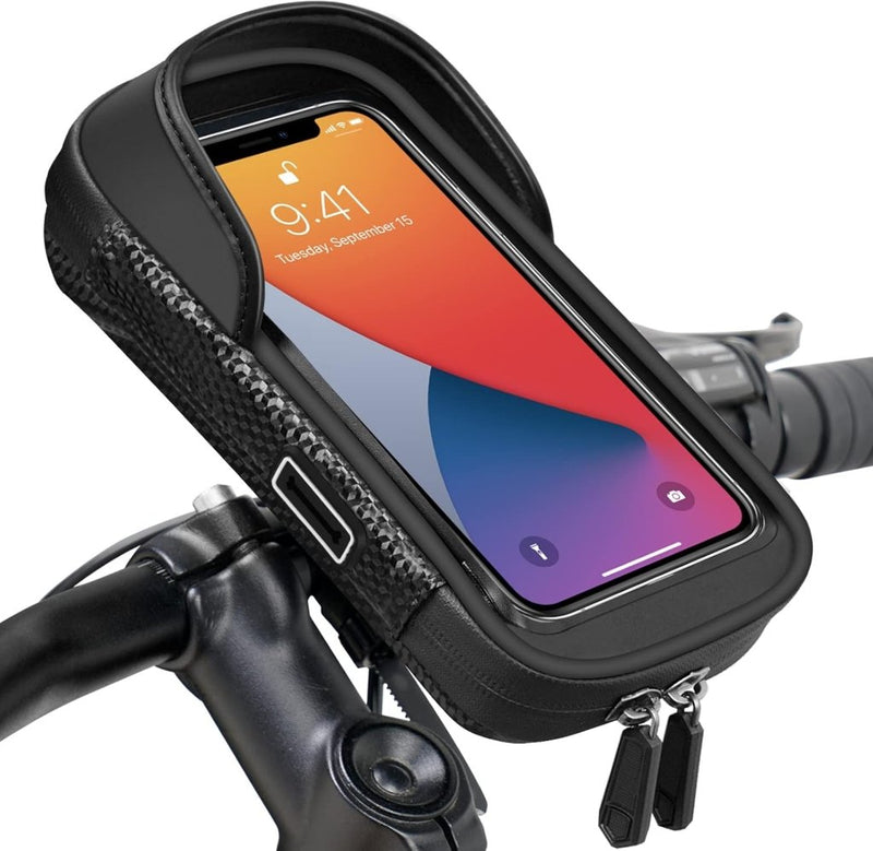 Laad afbeelding in Galerijviewer, Vitalismo Fiets Telefoonhouder Waterdicht Fietsstuurtas - Fietshouder Smartphone Touchscreen Fietstelefoonhouder Stuurtas Fietstas Stuur 360° Rotatie Regenhoes Opslagruimte voor Telefoon tot 7 inch - happygetfit.com
