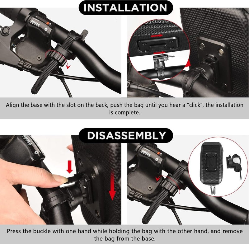 Laad afbeelding in Galerijviewer, Vitalismo Fiets Telefoonhouder Waterdicht Fietsstuurtas - Fietshouder Smartphone Touchscreen Fietstelefoonhouder Stuurtas Fietstas Stuur 360° Rotatie Regenhoes Opslagruimte voor Telefoon tot 7 inch - happygetfit.com
