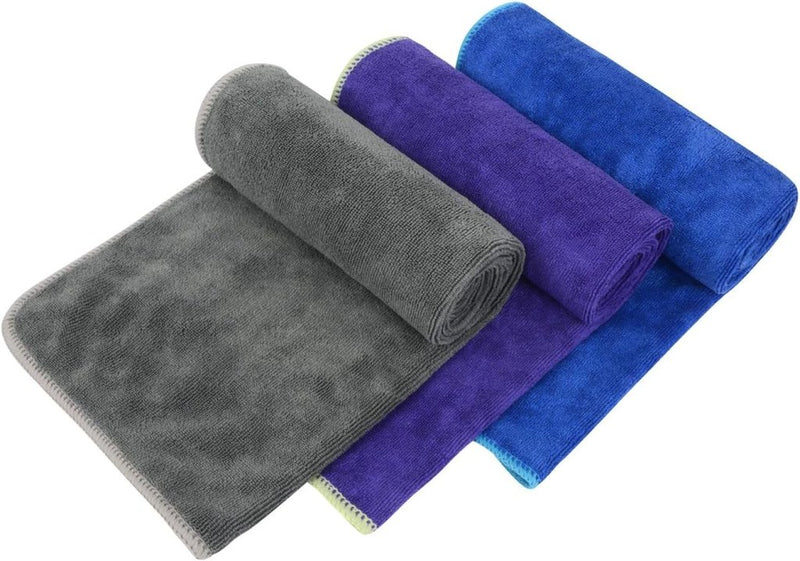 Load image into Gallery viewer, VIVOTE Microvezel handdoeken, grijs, sporthanddoek, superabsorberend, sneldrogend, fitnesshanddoek, perfecte sporthanddoek, strandhanddoek, reishanddoek en badhanddoeken, 35 cm x 75 cm, 3 stuks - happygetfit.com
