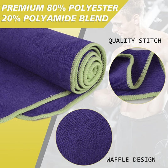 VIVOTE Microvezel handdoeken, grijs, sporthanddoek, superabsorberend, sneldrogend, fitnesshanddoek, perfecte sporthanddoek, strandhanddoek, reishanddoek en badhanddoeken, 35 cm x 75 cm, 3 stuks - happygetfit.com