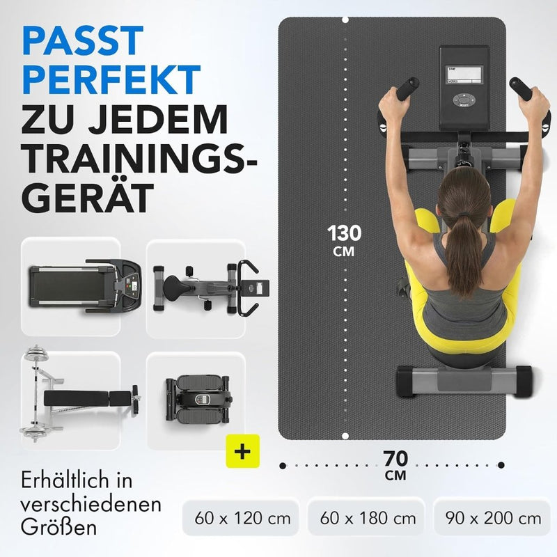 Laad afbeelding in Galerijviewer, Vloerbeschermingsmat zwart 8 mm voor fitnessapparaten - happygetfit.com
