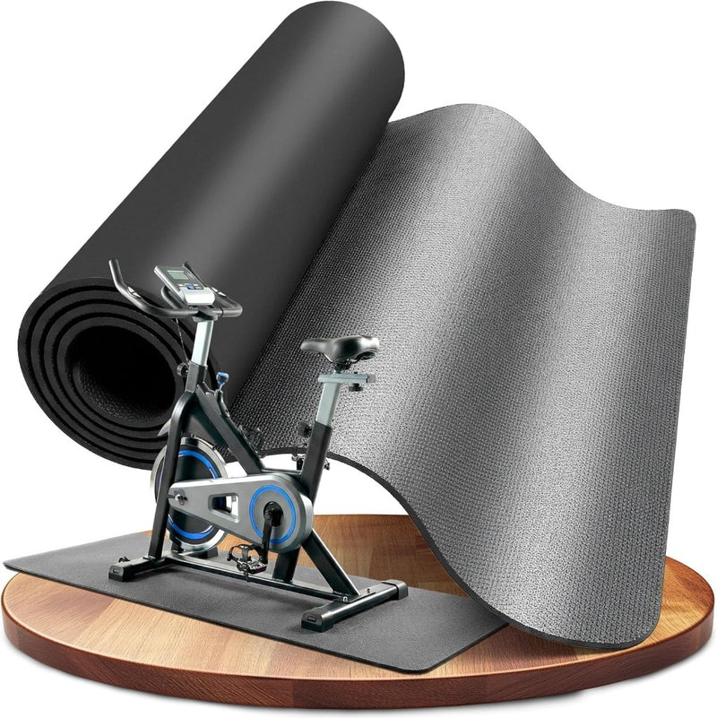 Laad afbeelding in Galerijviewer, Vloerbeschermingsmat zwart 8 mm voor fitnessapparaten - happygetfit.com
