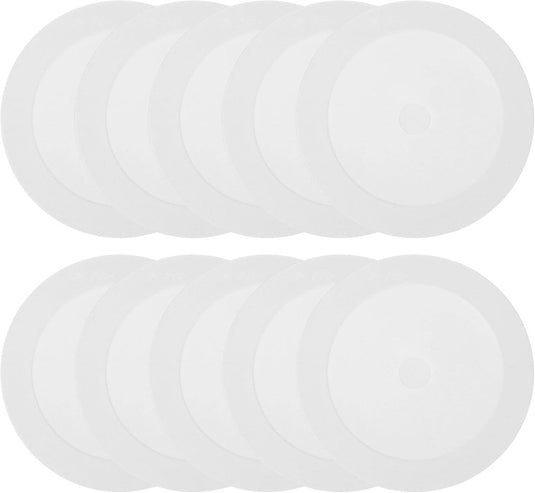 Vloermarkers 10 stuks 15,5 cm antislip wit – platte trainingskegels – voetbal basketbal accessoires - happygetfit.com