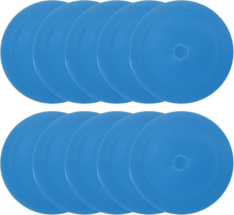 Chargez l'image dans la visionneuse de la galerie, Vloermarkers 10 stuks 15,5 cm antislip wit – platte trainingskegels – voetbal basketbal accessoires - happygetfit.com
