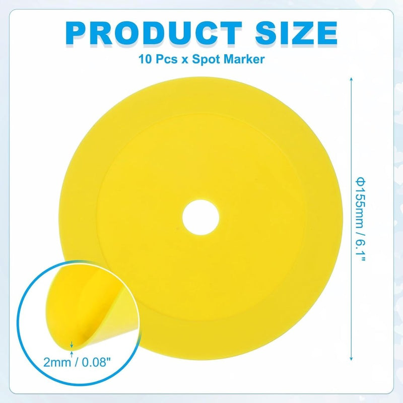 Chargez l'image dans la visionneuse de la galerie, Vloermarkers 10 stuks 15,5 cm antislip wit – platte trainingskegels – voetbal basketbal accessoires - happygetfit.com
