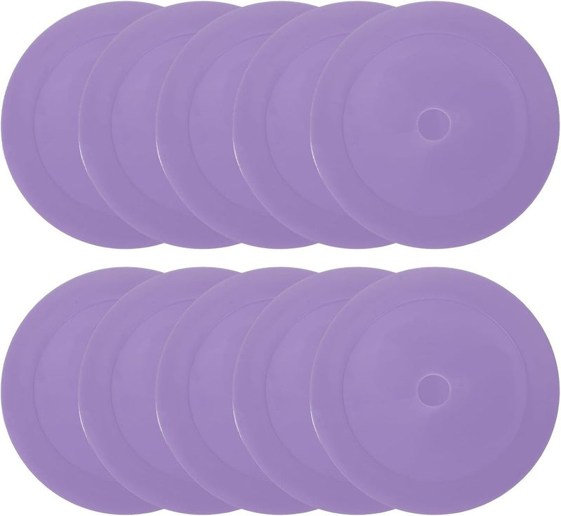 Chargez l'image dans la visionneuse de la galerie, Vloermarkers 10 stuks 15,5 cm antislip wit – platte trainingskegels – voetbal basketbal accessoires - happygetfit.com
