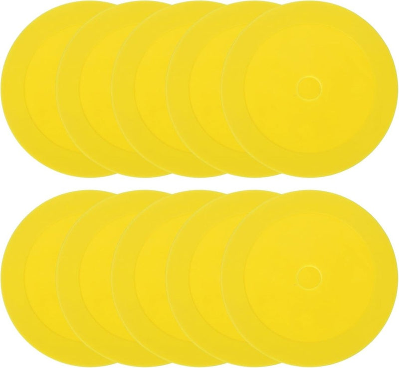 Chargez l'image dans la visionneuse de la galerie, Vloermarkers 10 stuks 15,5 cm antislip wit – platte trainingskegels – voetbal basketbal accessoires - happygetfit.com
