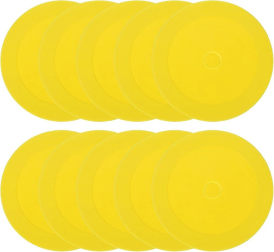 Vloermarkers 10 stuks 15,5 cm antislip wit – platte trainingskegels – voetbal basketbal accessoires - happygetfit.com