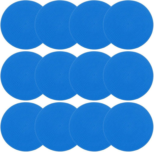 Vloermarkers 12 stuks 23 cm antislip blauw met opbergtas – agility markers – sport training accessoires - happygetfit.com