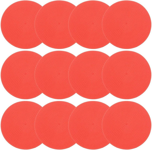 Vloermarkers 12 stuks 23 cm antislip blauw met opbergtas – agility markers – sport training accessoires - happygetfit.com