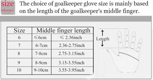 Voetbal doelman handschoenen voor jongens, kinderen, volwassen voetbal keeper kit maat 6 / 7 / 8 / 9 / 10 - happygetfit.com