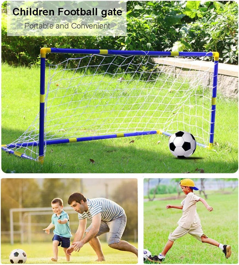 Laad afbeelding in Galerijviewer, Voetbal Doelpaal Net Met Pomp Speelgoed Indoor Outdoor Voetbal Sport Games Mini Training Practice Set for Kids Children - happygetfit.com
