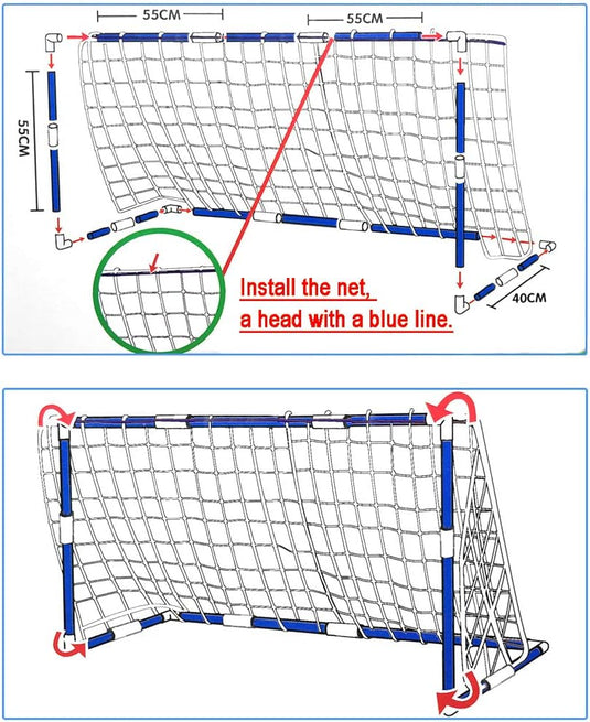 Voetbal Doelpaal Net Met Pomp Speelgoed Indoor Outdoor Voetbal Sport Games Mini Training Practice Set for Kids Children - happygetfit.com