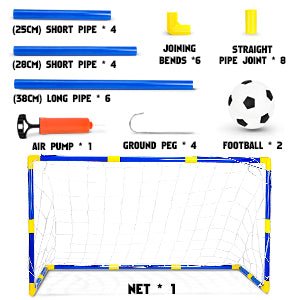 Laad afbeelding in Galerijviewer, Voetbal Doelpaal Net Met Pomp Speelgoed Indoor Outdoor Voetbal Sport Games Mini Training Practice Set for Kids Children - happygetfit.com
