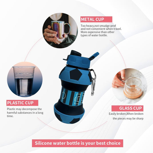 Voetbal drinkfles met rietje 550 ml - happygetfit.com