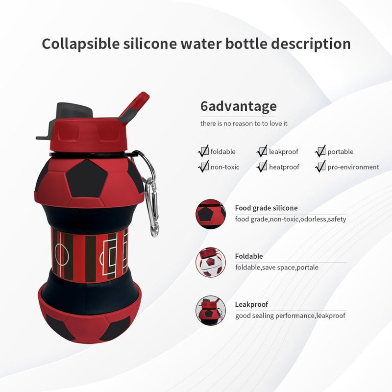 Laad afbeelding in Galerijviewer, Voetbal drinkfles met rietje 550 ml - happygetfit.com

