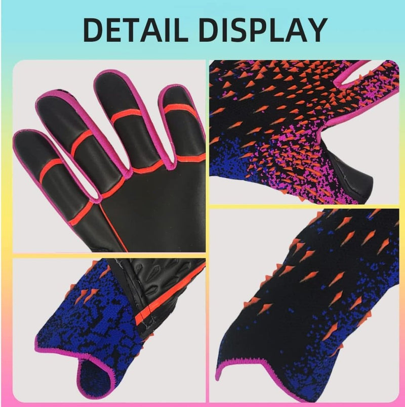Load image into Gallery viewer, Voetbal Goalkeeper Handschoenen voor jongens, kinderen, volwassenen, voetbalkeeperset, premium keepershandschoenen, super grip en bescherming, maat 6/7/8/9/10 - happygetfit.com
