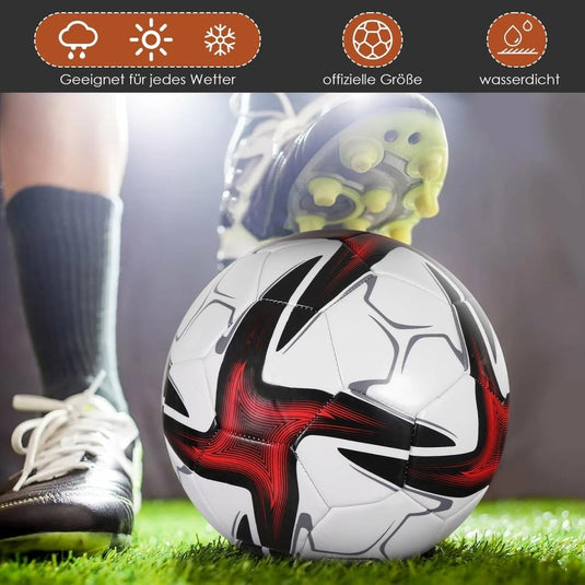 Voetbal maat 5 rood voor binnen en buiten - happygetfit.com
