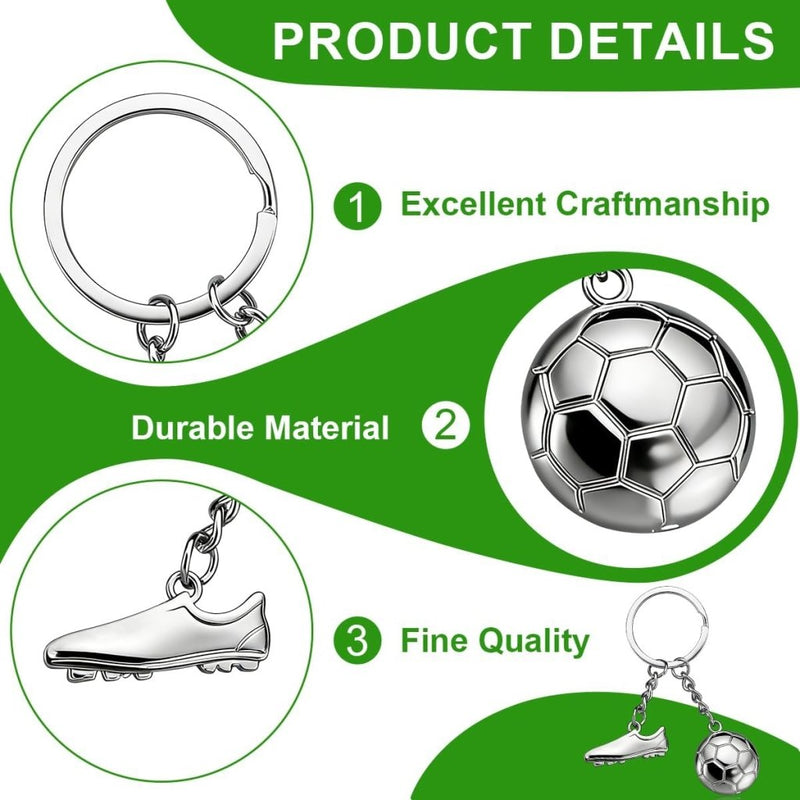 Laden Sie das Bild in Galerie -Viewer, Voetbal sleutelhanger met metalen hanger - happygetfit.com
