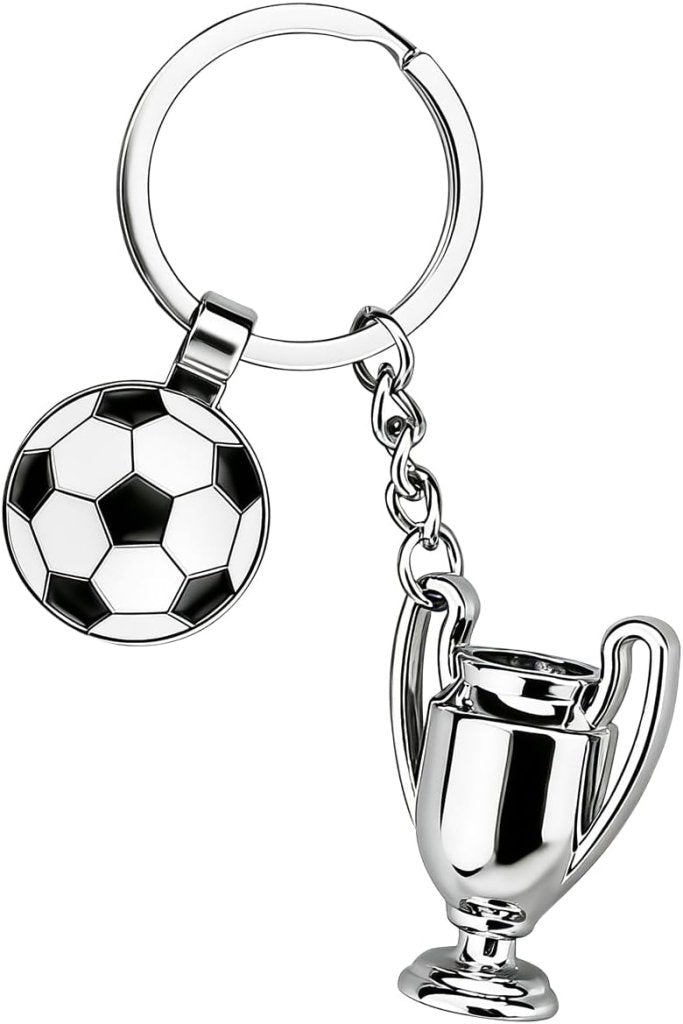 Laden Sie das Bild in Galerie -Viewer, Voetbal sleutelhanger met metalen hanger - happygetfit.com
