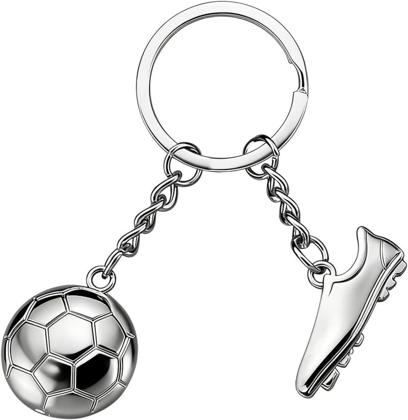 Laden Sie das Bild in Galerie -Viewer, Voetbal sleutelhanger met metalen hanger - happygetfit.com
