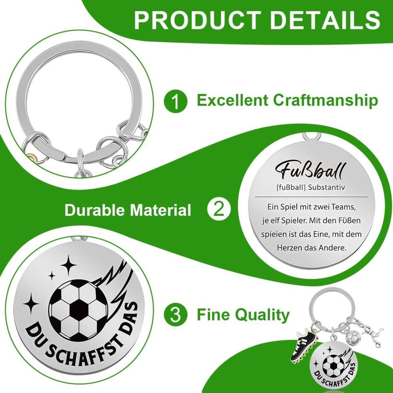 Laden Sie das Bild in Galerie -Viewer, Voetbal sleutelhanger met metalen hanger - happygetfit.com
