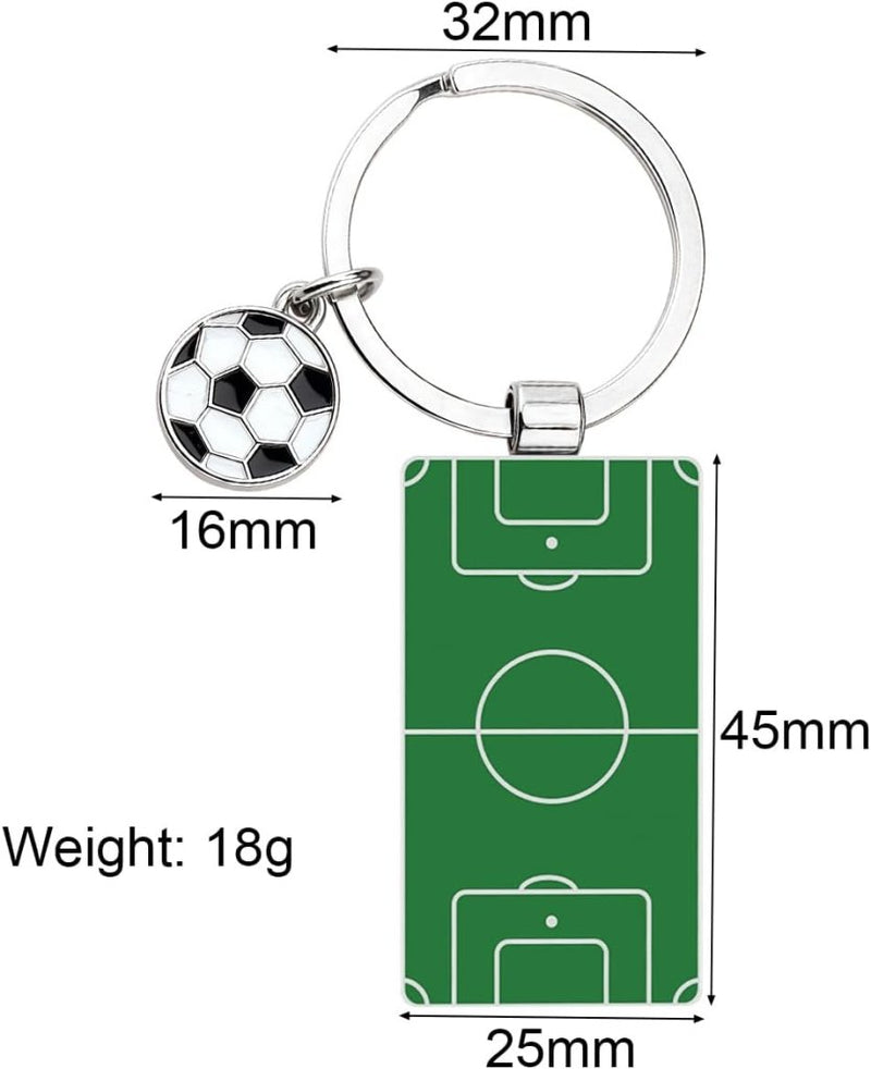 Laden Sie das Bild in Galerie -Viewer, Voetbal sleutelhanger met metalen hanger - happygetfit.com
