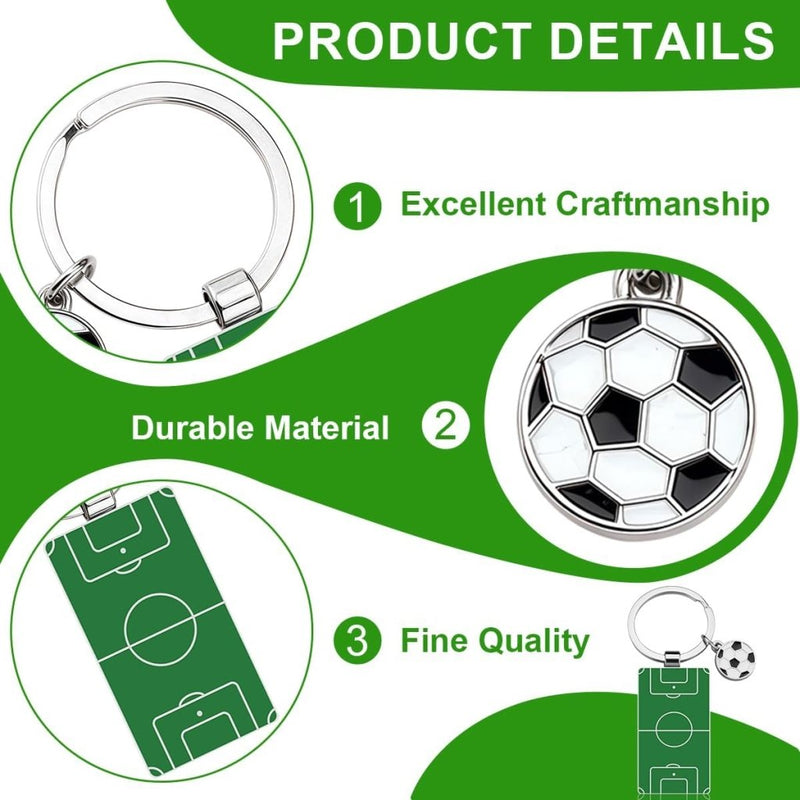 Laden Sie das Bild in Galerie -Viewer, Voetbal sleutelhanger met metalen hanger - happygetfit.com
